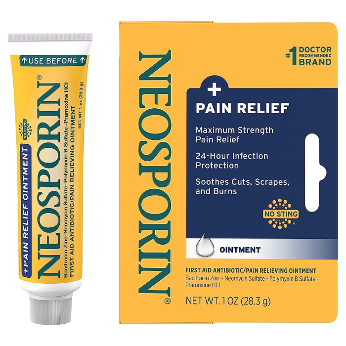 Neosporin + Maximum-Strength Pain Relief Dual Action Ointment, First Aid Topical - myvitamincentre