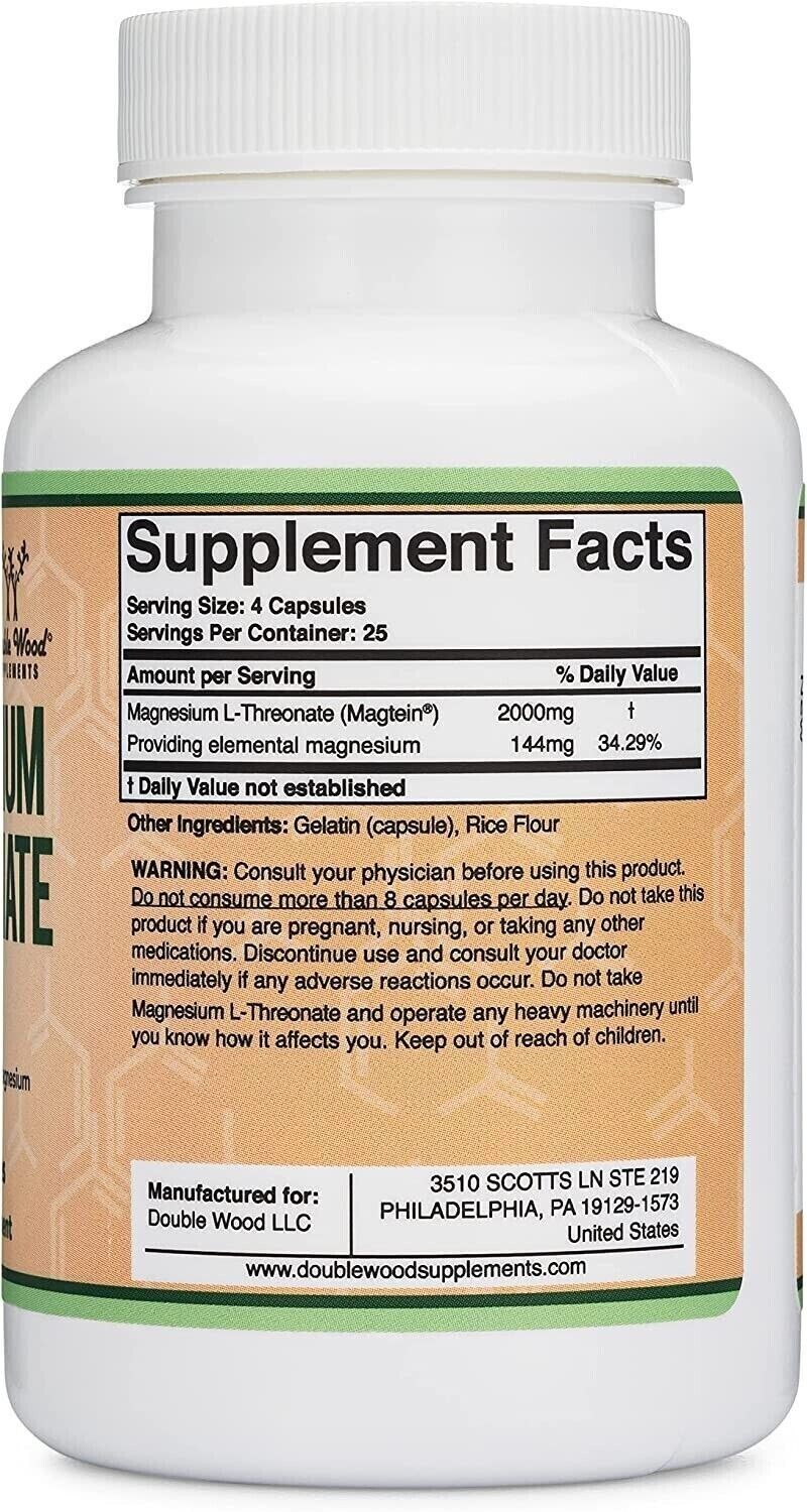 MAGNESIUM L-THREONATE 2200mg Brain + Cognitive Health Memory Focus Deeper Sleep - myvitamincentre