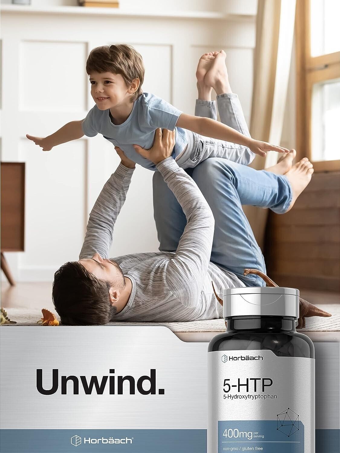 5-HTP 400mg Serve EXTRA STRENGTH Serotonin Sleep Stress Anxiety HORBAACH 120 Cap - My Store