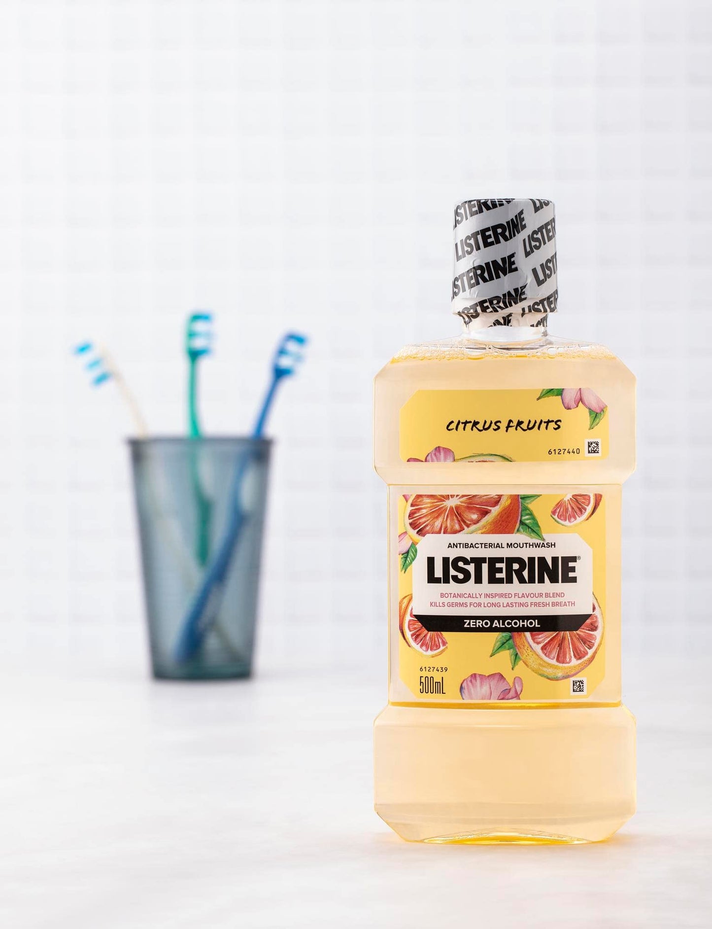 Listerine Citrus Fruits Mouthwash 500 ml, Yellow - myvitamincentre