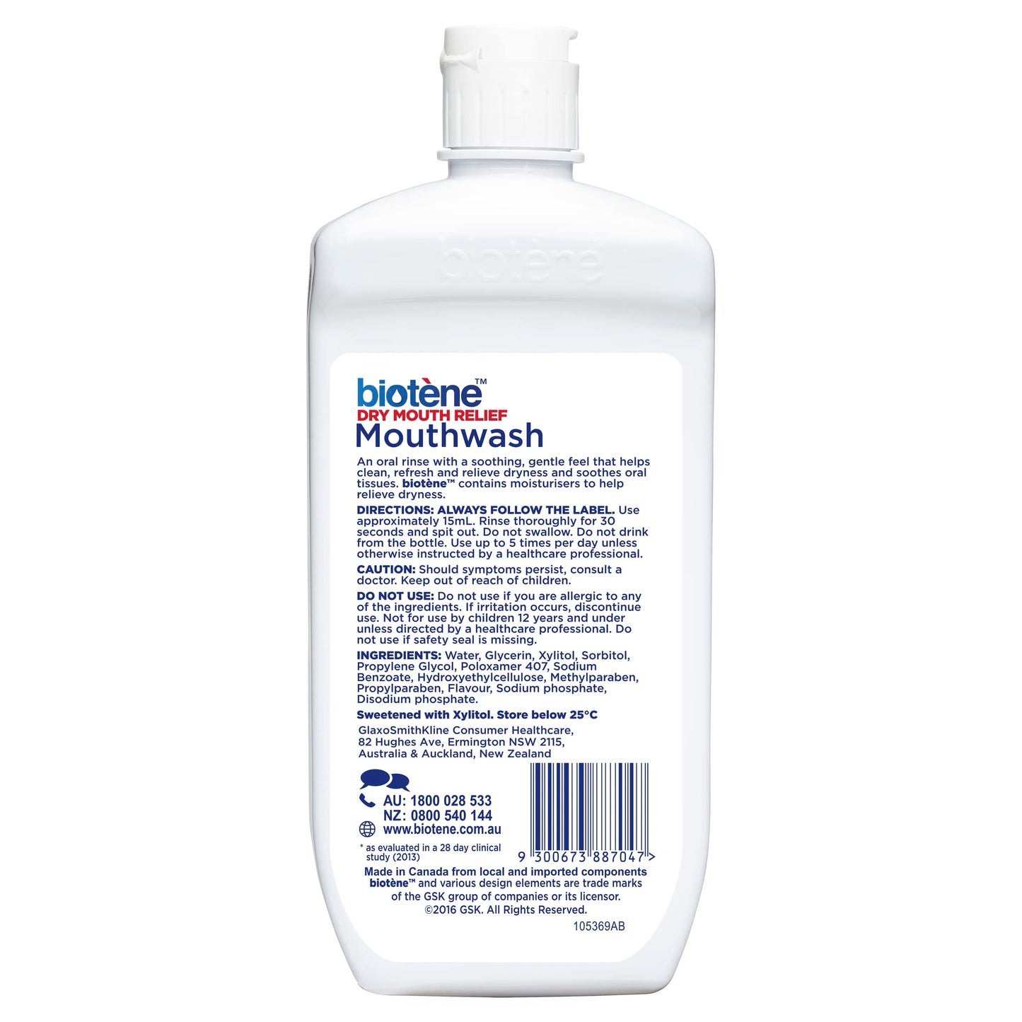 Biotene Oral Rinse Mouthwash to moisturise a Dry Mouth, Breath Freshener and Soothing Moisturisation, Fresh Mint, 470ml - myvitamincentre