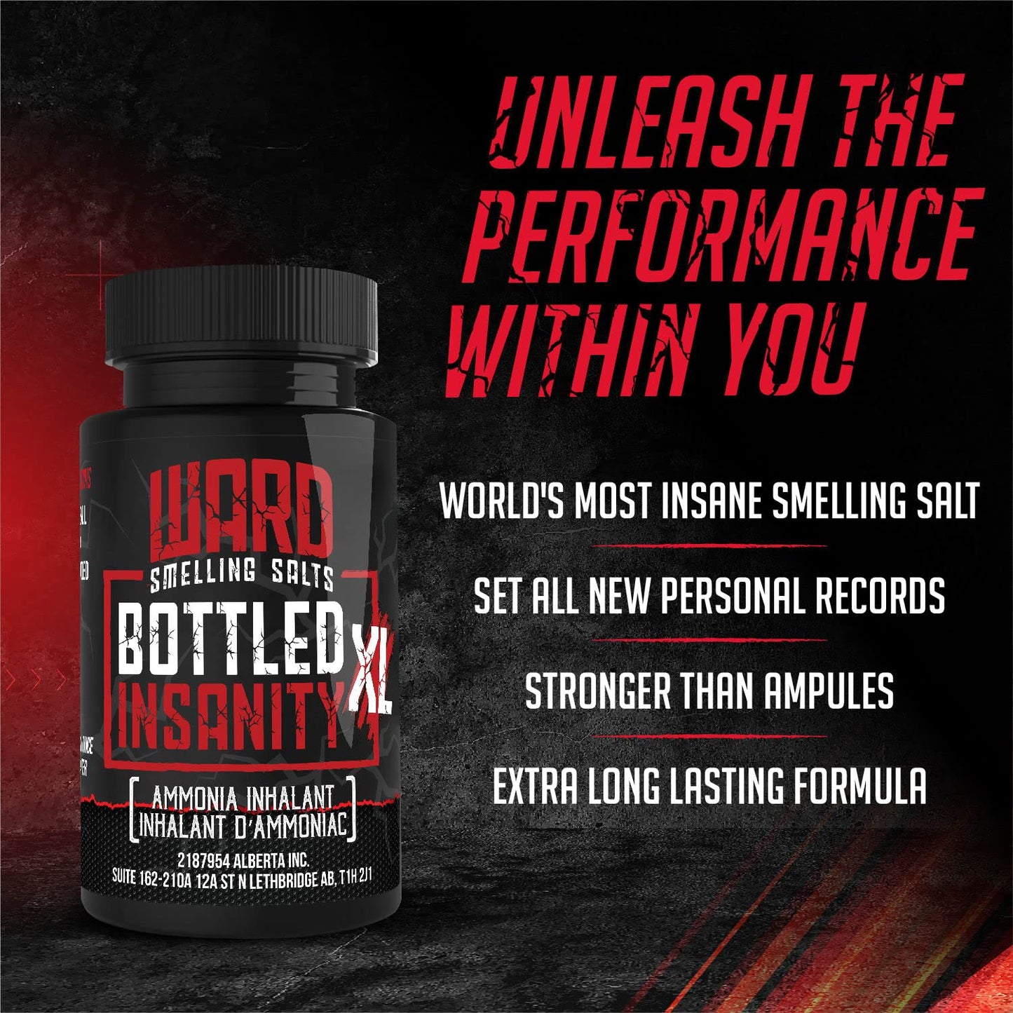Ward Smelling Salts - Bottled Insanity - Insanely Strong Ammonia Inhalant | Smelling Salt for Powerlifting Hockey Football and More - myvitamincentre