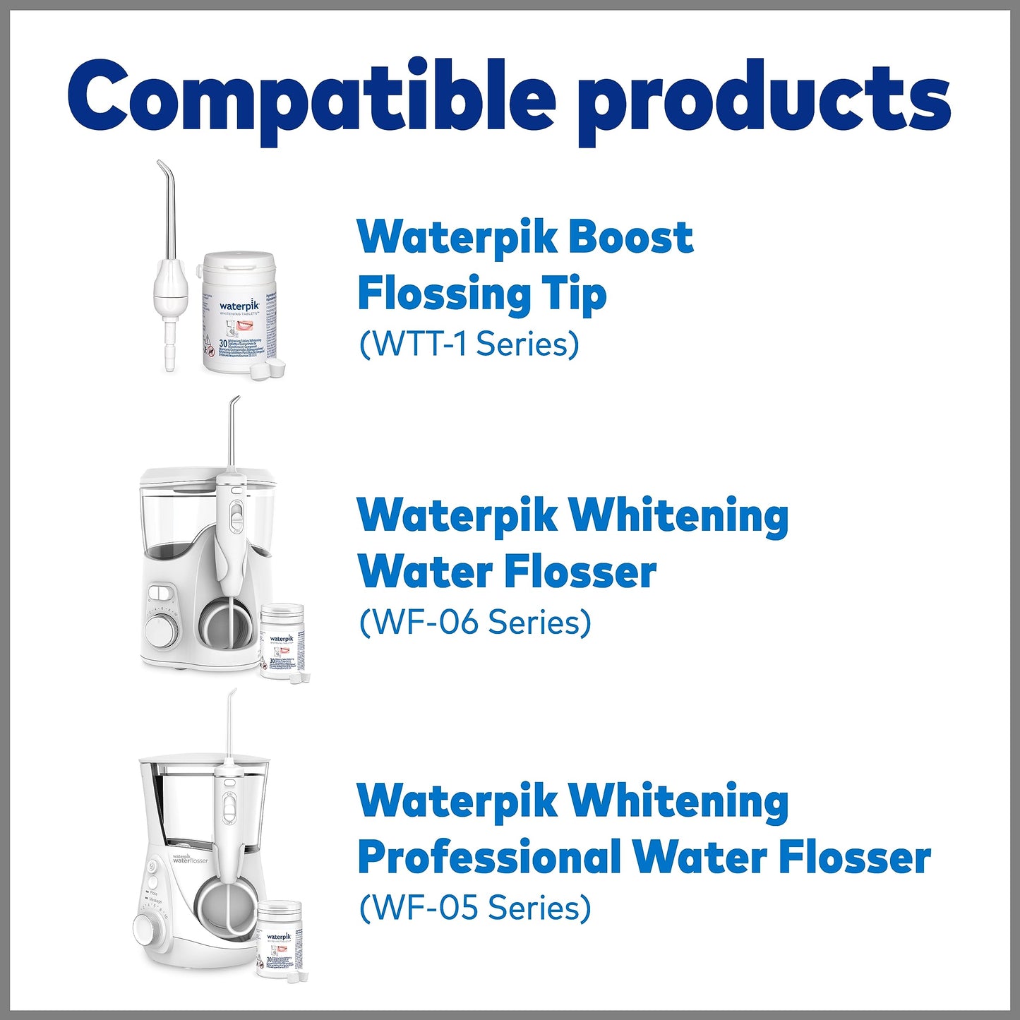 Waterpik Whitening Water Flosser Refill Tablets (30 Count) - Only for the Waterpik Whitening Flosser, Packaging May Vary - myvitamincentre