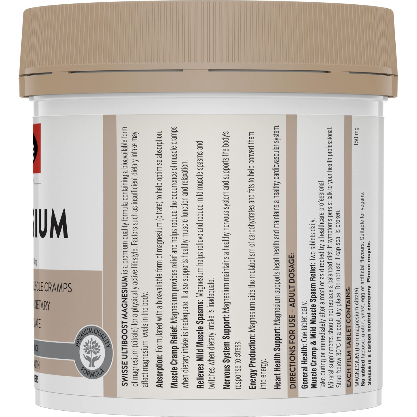 Swisse Ultiboost Magnesium | Helps Maintain a Healthy Nervous System & Muscle Function | 200 Tablets - myvitamincentre