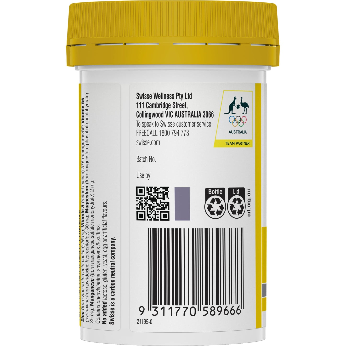 Swisse Ultiboost Zinc+ Tablets, 60 Count - myvitamincentre