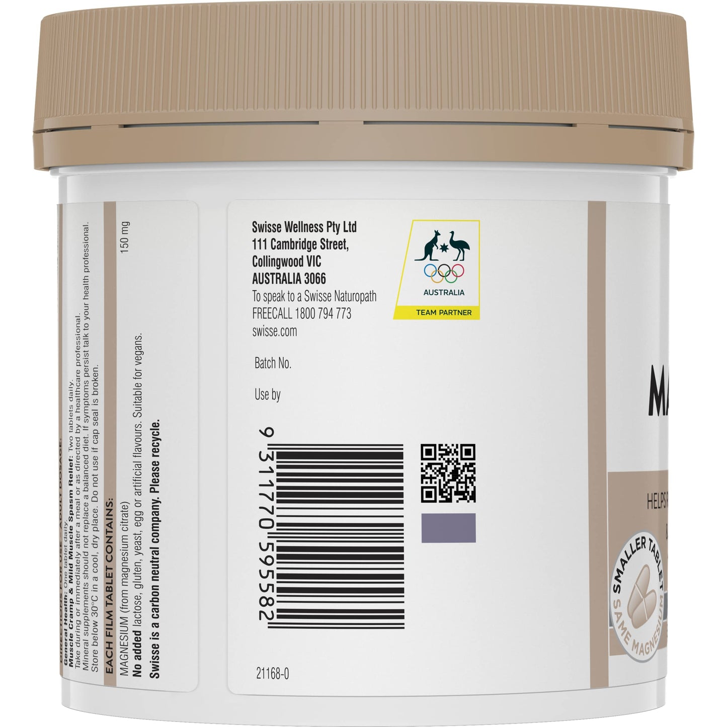 Swisse Ultiboost Magnesium | Helps Maintain a Healthy Nervous System & Muscle Function | 200 Tablets - myvitamincentre