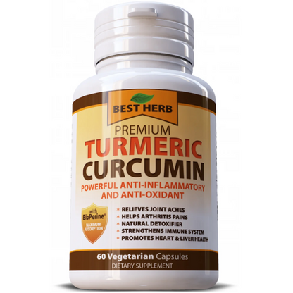 ORGANIC CAPSULES TURMERIC PILLS 95% CURCUMIN PIPERINE BLACK PEPPER TUMERIC - My Store