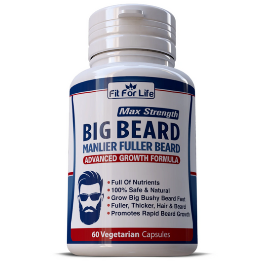 BIG BEARD Advanced Facial Hair Growth Supplement Fuller Thicker Hair & Beard - My Store