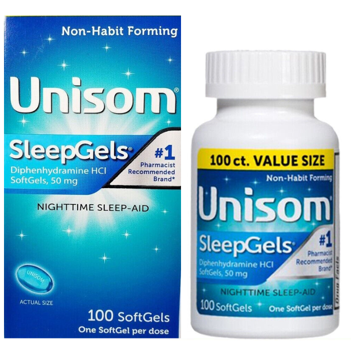 UNISOM Sleep gels 50mg Bed Sleep Aid 100 SoftGels - myvitamincentre