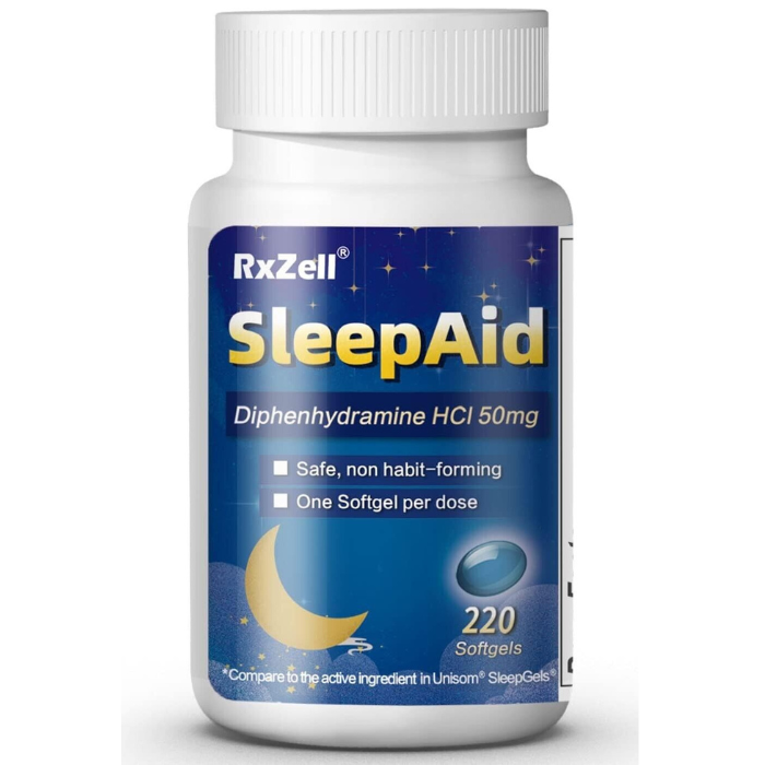 RxZell Sleep Aid 50mg 220 Softgels - FRESH AU STOCK - myvitamincentre