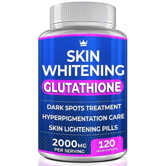 SKIN WHITENING GLUTATHIONE 2000mg Per Serve Brightening Lightening Pills 120 Cap - myvitamincentre