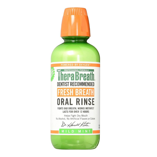 TheraBreath Dentist Recommended Fresh Breath Oral Rinse - Mild Mint Flavour, 470ml - myvitamincentre