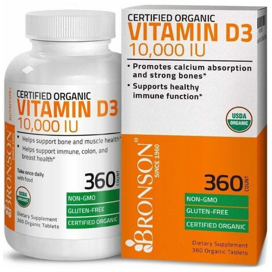 BRONSON Vitamin D3 10,000 IU 360 ULTRA DOUBLE STRENGTH BULK SAVE - My Store