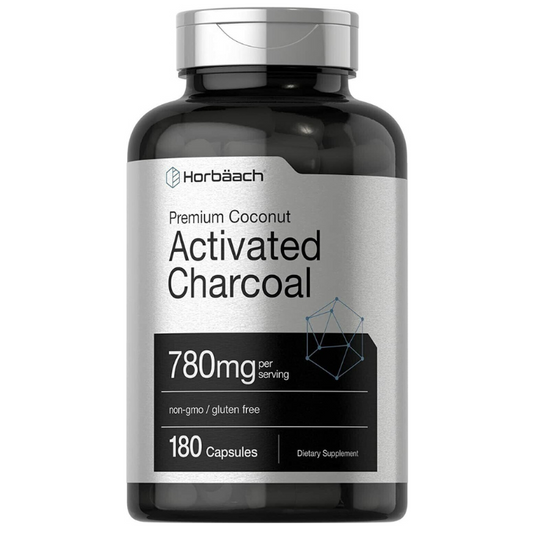 ACTIVATED CHARCOAL 780mg HIGH DOSAGE Horbaach Detox Cleanse Bloating - My Store