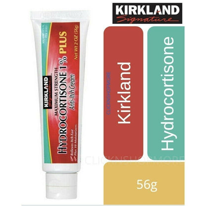 Kirkland 1% Hydrocortizone 56g Cream Skin Eczema Dematitis Anti Itching Relief - myvitamincentre