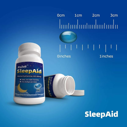 RxZell Sleep Aid 50mg 220 Softgels - FRESH AU STOCK - myvitamincentre