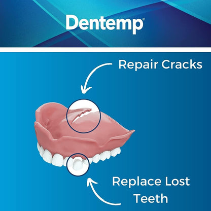 DENTEMP Repair-it Denture Care Kit Repair Broken Cracked Loose Denture - myvitamincentre