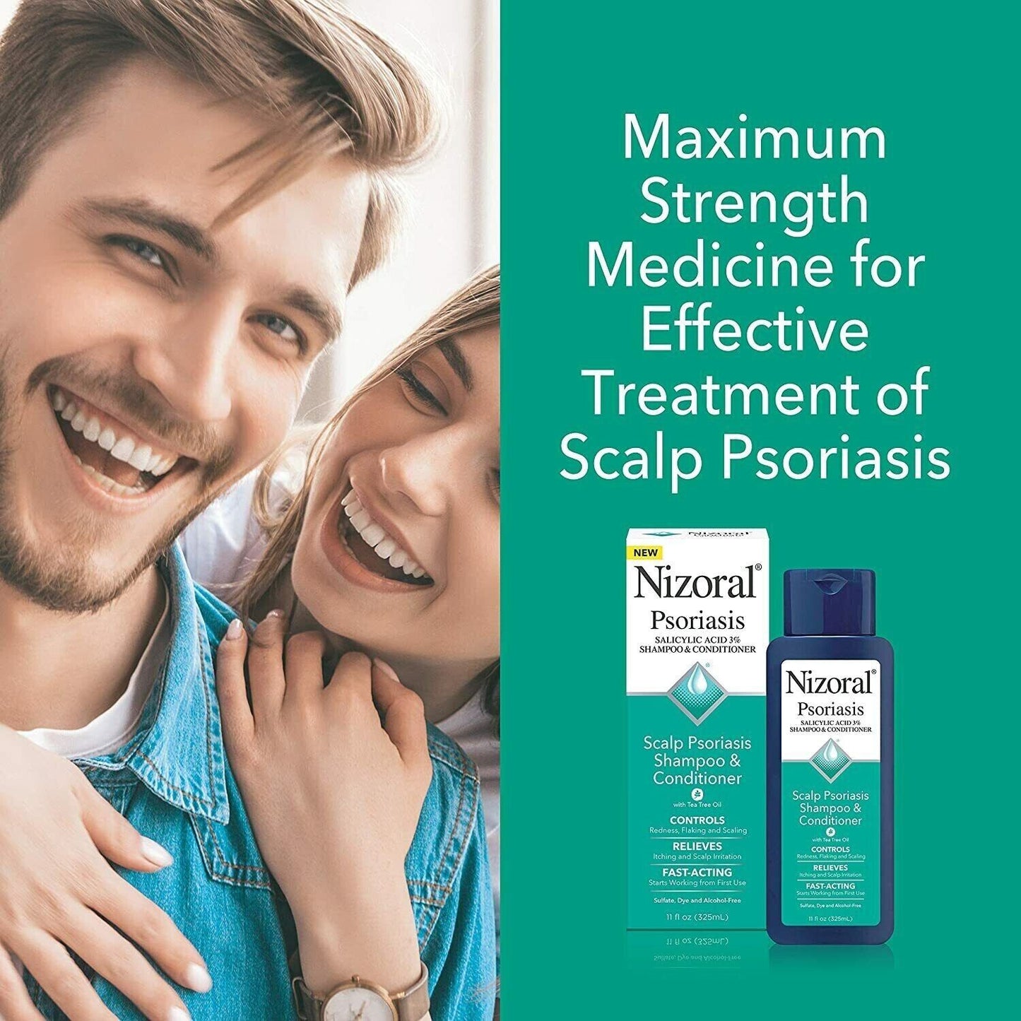 Nizoral Scalp Psoriasis Shampoo & Conditioner Itchy Dry Eczema Relief 325mL NEW - myvitamincentre