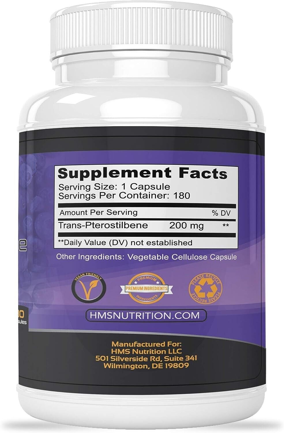 TRANS-PTEROSTILBENE 200mg Anti Aging Longevity Cognitive NAD+ Booster Supplement - myvitamincentre