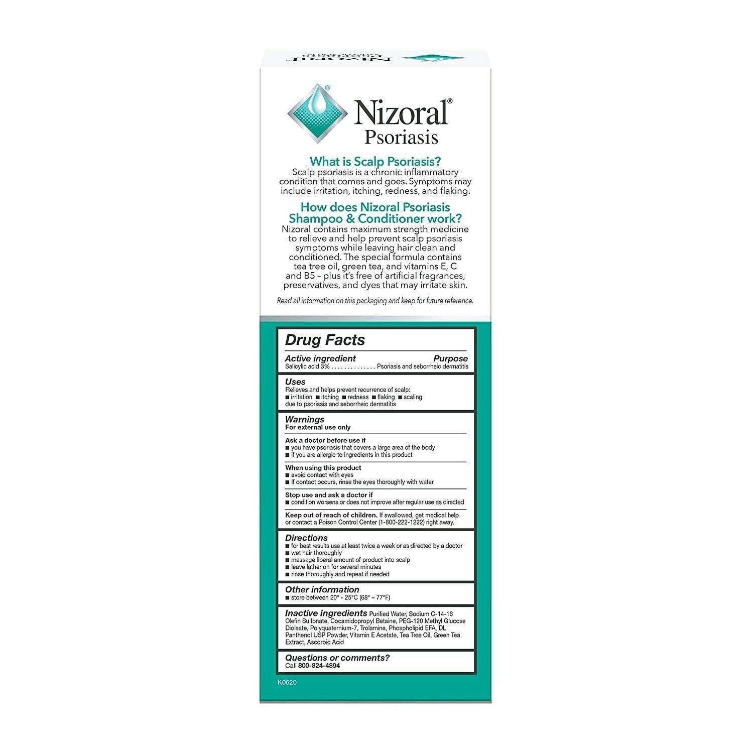Nizoral Scalp Psoriasis Shampoo & Conditioner Itchy Dry Eczema Relief 325mL NEW - myvitamincentre
