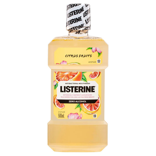 Listerine Citrus Fruits Mouthwash 500 ml, Yellow - myvitamincentre