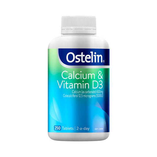 Ostelin Calcium & Vitamin D - D3 for Bone Health + Immune Support, 250 Tablets - myvitamincentre