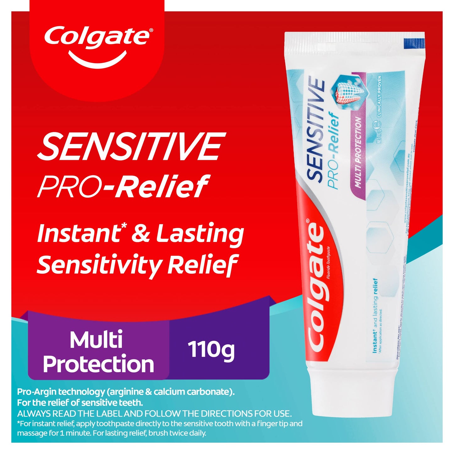 Colgate Sensitive Pro-Relief Multi Protection Toothpaste Clinically Proven Teeth Pain Relief 110g - myvitamincentre