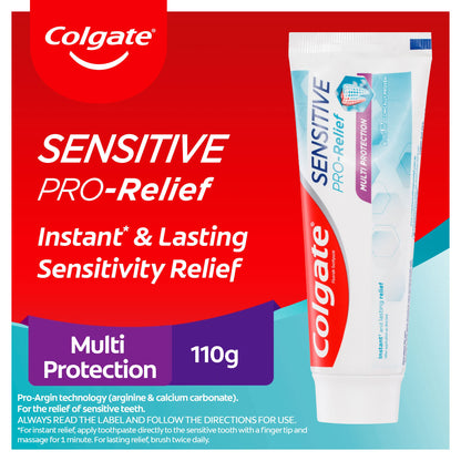 Colgate Sensitive Pro-Relief Multi Protection Toothpaste Clinically Proven Teeth Pain Relief 110g - myvitamincentre