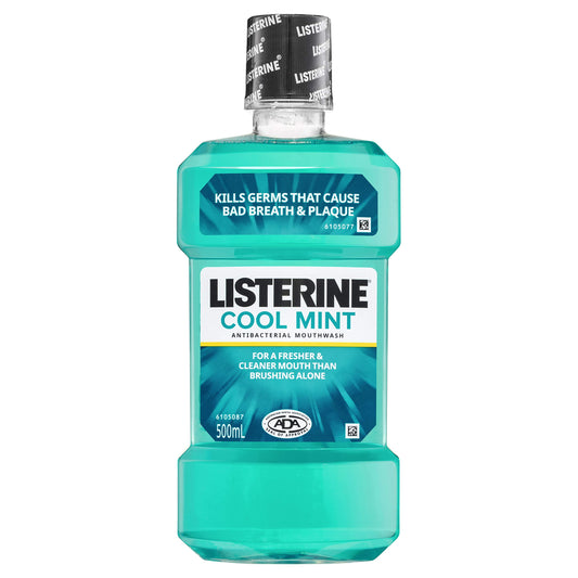 Listerine Cool Mint Antibacterial Mouthwash 500 ml - myvitamincentre